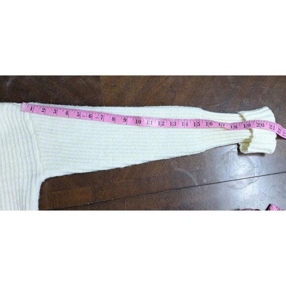 Altard State Women's Cream/Taupe High Low Long sleeve Sweater Size M - Picture 8 of 10